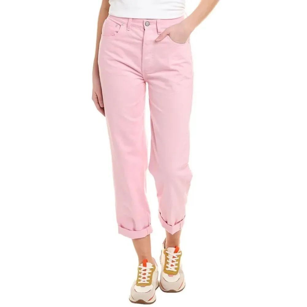 BOYISH The Toby HIGH-RISE RIGID Tickled PINK RELAXED TAPERED JEAN NWT Size 22